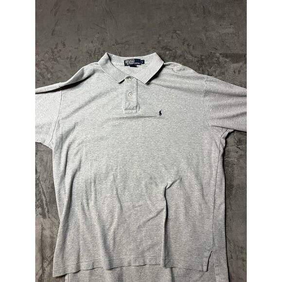 Polo by Ralph Lauren Other - Polo Ralph Lauren Shirt Mens Large Gray Short Sleeve Knit Blue Pony Logo